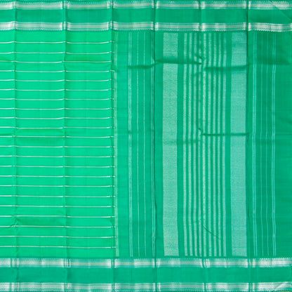 Green And Teal Kanchipuram Silk Saree For Festvie Wear PV NYC 1892