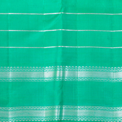 Green And Teal Kanchipuram Silk Saree For Festvie Wear PV NYC 1892
