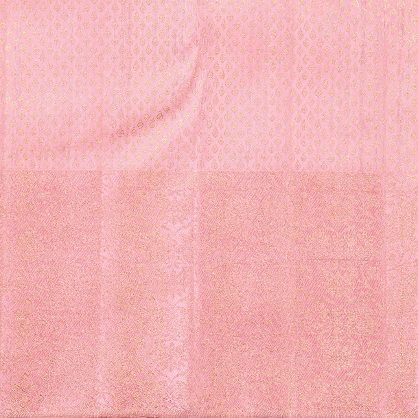 Orange And Pastel Pink Kanchipuram Silk Saree For Bridal Wear PV NYC 1764 - Silk Sari - Panjavarnam PV NYC 1764