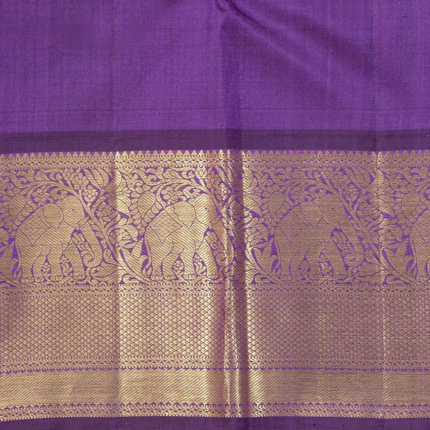 Manthulir Green And Purple Kanchipuram Silk Saree With Annapakshi Motifs For Wwdding Wear PV NYC 1845