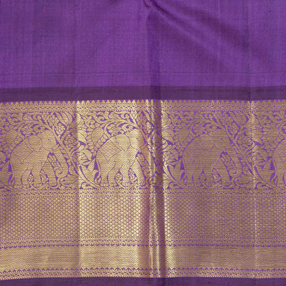 Manthulir Green And Purple Kanchipuram Silk Saree With Annapakshi Motifs For Wwdding Wear PV NYC 1845
