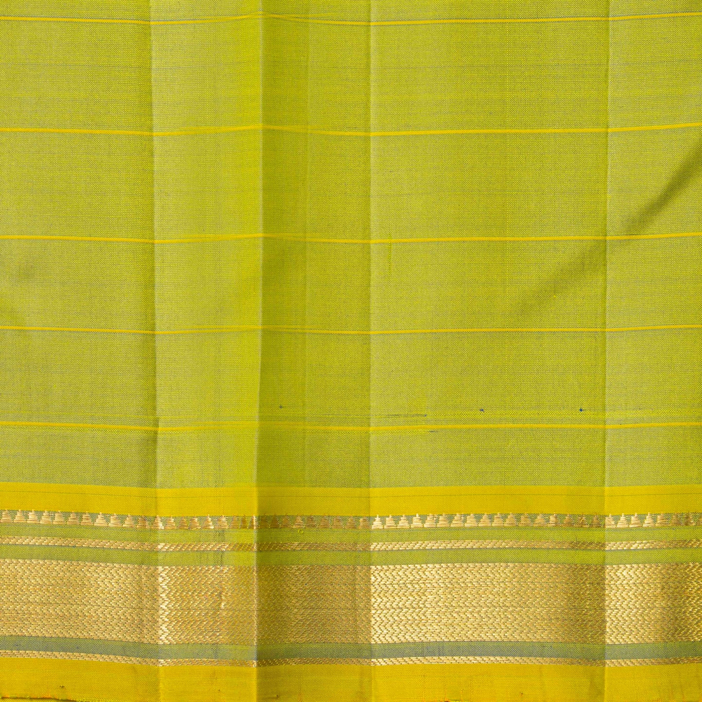 Light Green And Olive Kanchipuram Silk Saree For Festive Wear PV NYC 1861