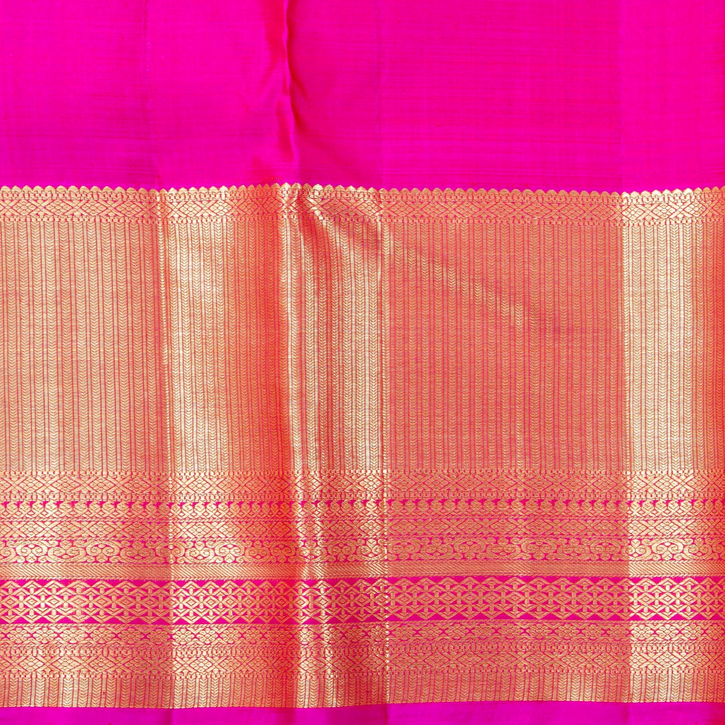 Pastel Green And Pink Kanchipuram Silk Saree For Bridal Wear PV NYC 1833