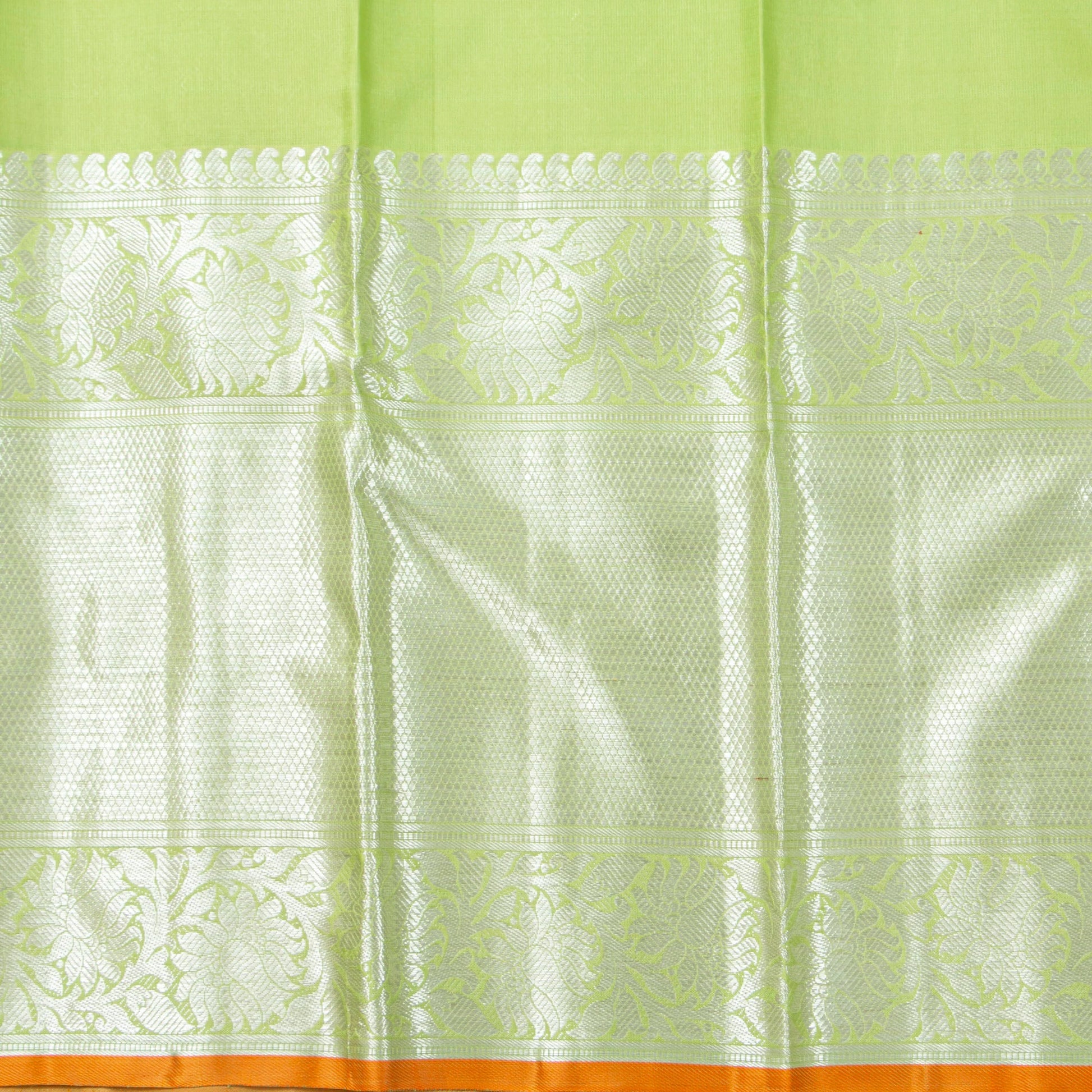 Pastel Green Kanchipuram Silk Saree For Festive Wear PV NYC 1902 - Silk Sari - Panjavarnam PV NYC 1902