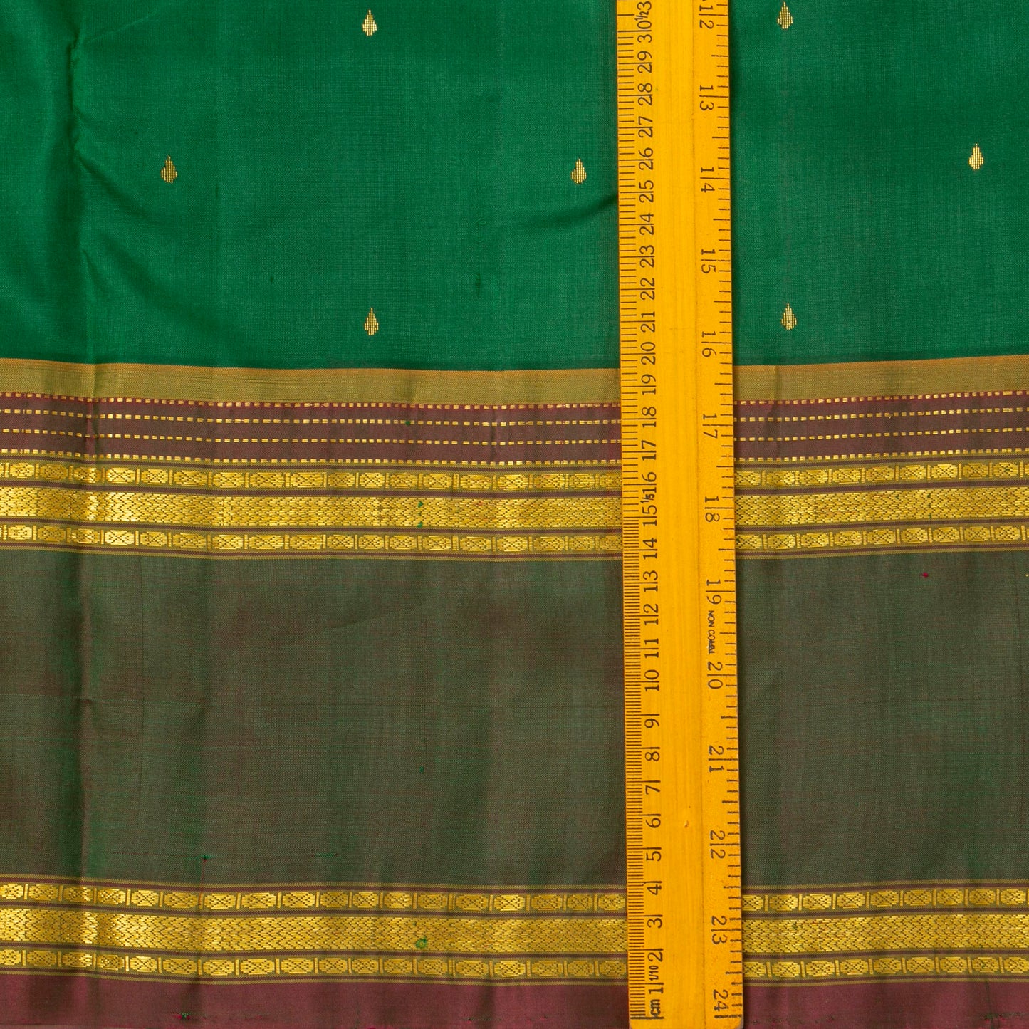 Jade Green Kanchipuram Silk Saree For Festive Wear PV NYC 1873