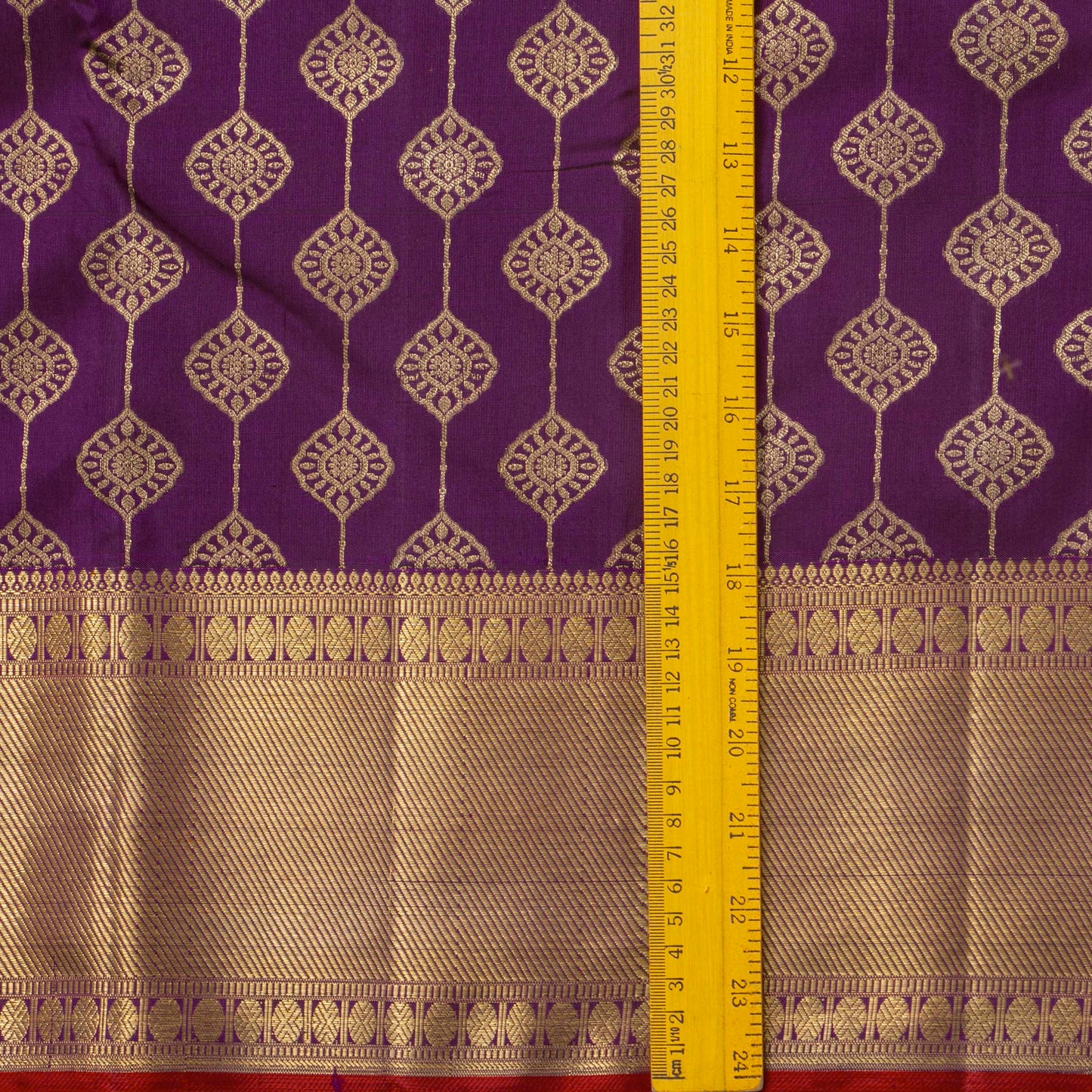 Purple And Gold Kanchipuram Silk Saree For Wedding Wear PV NYC 1894