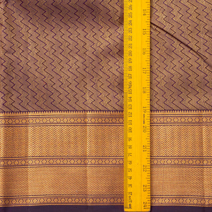 Deep Purple And Gold Kanchipuram Silk Saree For Bridal Wear PV NYC 1882