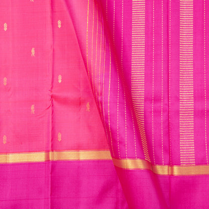 Lotus and Pink Kanchipuram Silk Saree For Festive Wear PV NYC 1868