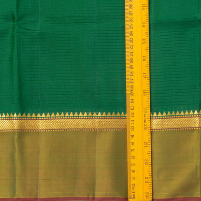 Green And Brown Kanchipuram Silk Saree For Festive Wear PV NYC 1886