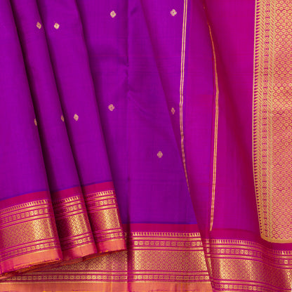 Magenta And Pink Kanchipuram Silk Saree For Festive Wear PV NYC 1932