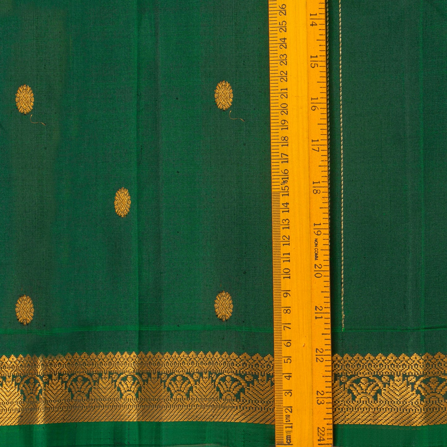 Green Kanchipuram Silk Saree For Festive Wear PV NYC 1867