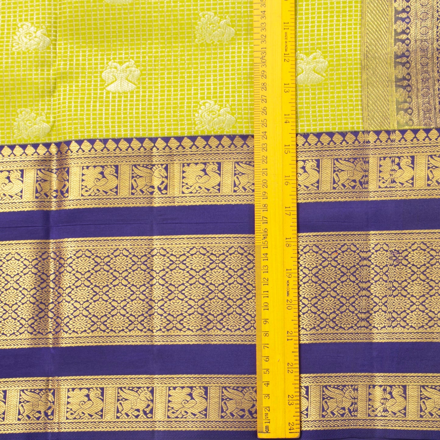 Green And Blue Kanchipuram Silk Saree For Wedding Wear PV NYC 1904