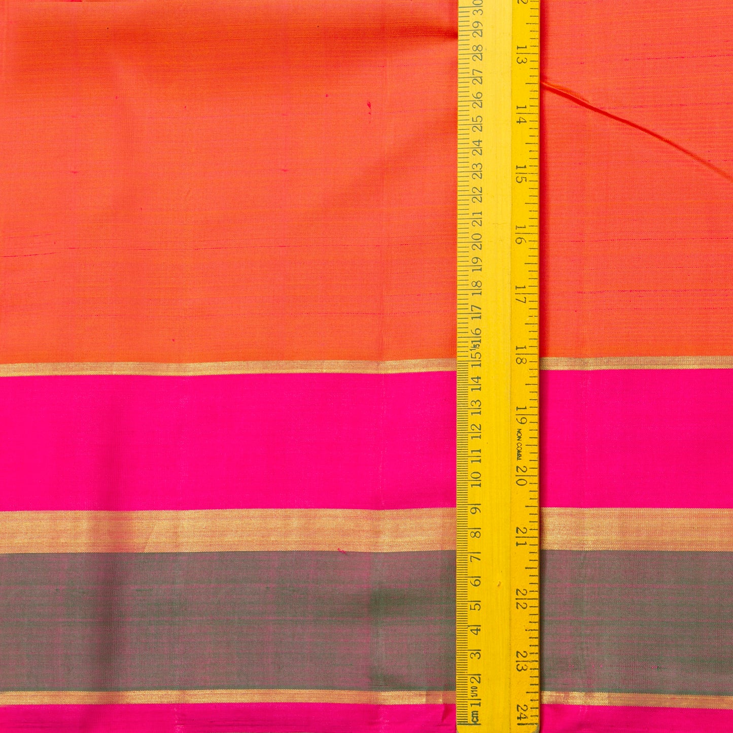 Orange And Pink Kanchipuram Silk Saree For Festive Wear PV NYC 1933