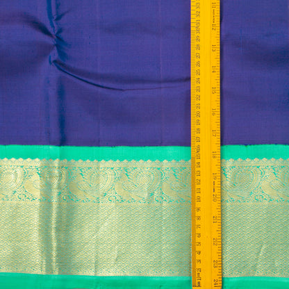 Blue Kanchipuram Silk Saree For Festive Wear PV NYC 1921