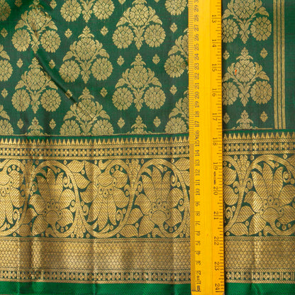 Green Kanchipuram Silk Saree For Wedding Wear PV NYC 1898
