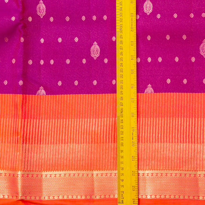 Magenta And Orange Kanchipuram Silk Saree For Festive Wear PV NYC 1876