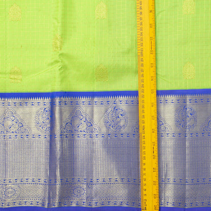 Green And Blue Kanchipuram Silk Saree For Wedding Wear PV NYC 1907
