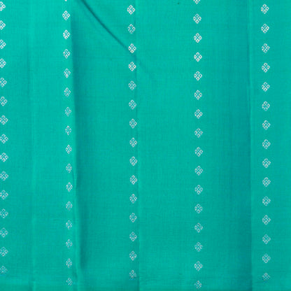 Yellow And Aqua Blue Kanchipuram Silk Saree For Festive Wear PV NYC 1834