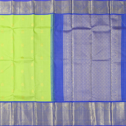 Green And Blue Kanchipuram Silk Saree For Wedding Wear PV NYC 1907