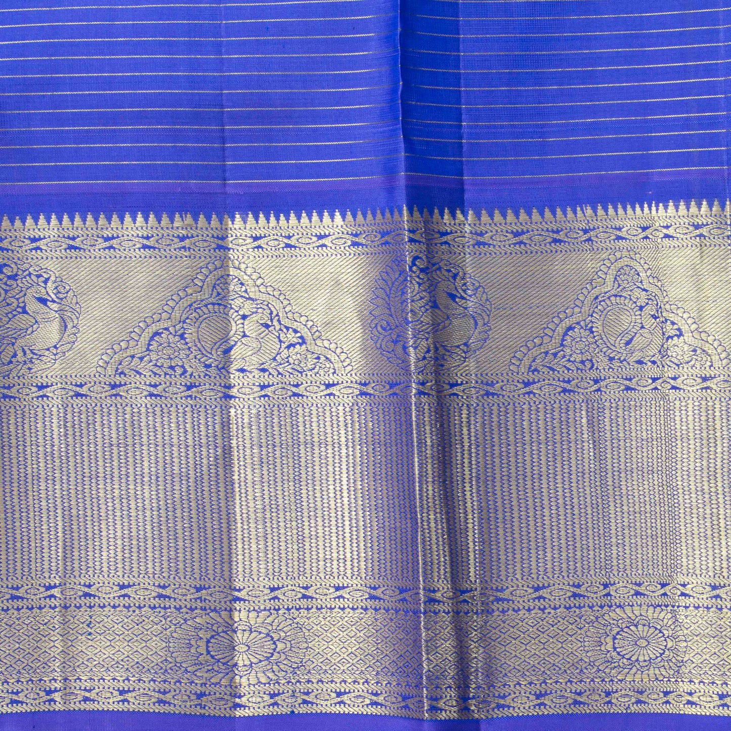 Green And Blue Kanchipuram Silk Saree For Wedding Wear PV NYC 1907