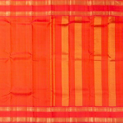 Kanakambaram Orange Kanchipuram Silk Saree For Festive Wear PV NYC 1910
