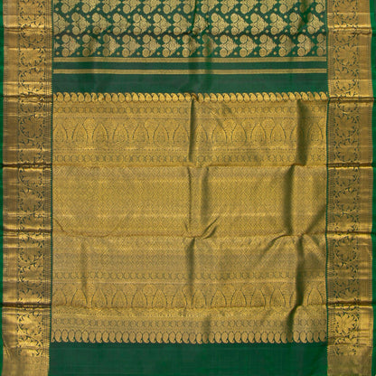 Green Kanchipuram Silk Saree For Wedding Wear PV NYC 1898