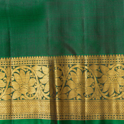 Green Kanchipuram Silk Saree For Wedding Wear PV NYC 1898