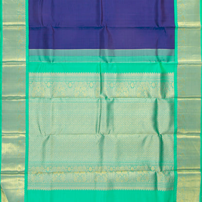 Blue Kanchipuram Silk Saree For Festive Wear PV NYC 1921