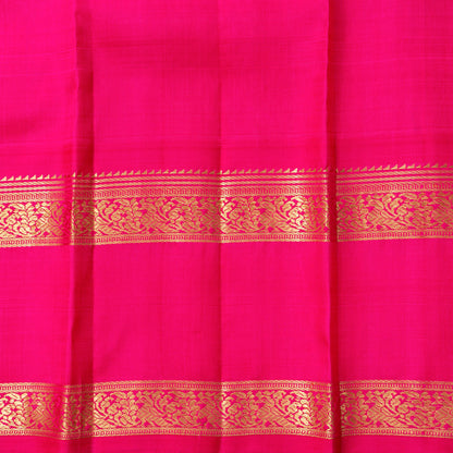 Yellow And Pink Kanchipuram Organza Silk Saree For Wedding Wear PV NYC 1916
