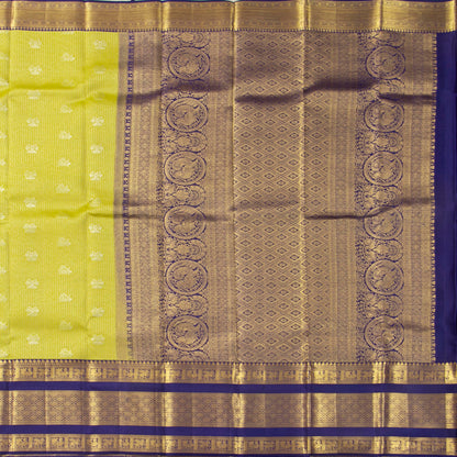 Green And Blue Kanchipuram Silk Saree For Wedding Wear PV NYC 1904
