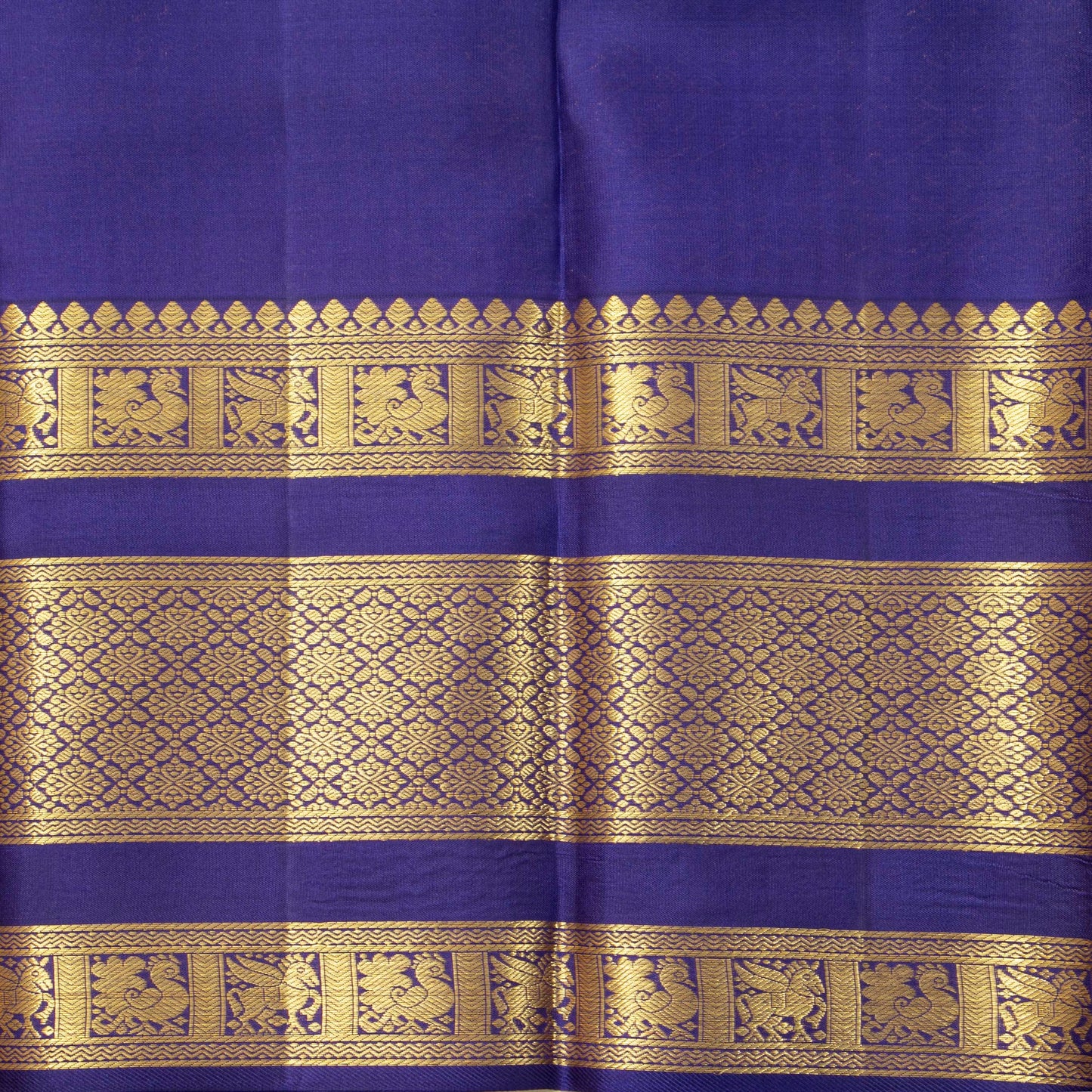 Green And Blue Kanchipuram Silk Saree For Wedding Wear PV NYC 1904