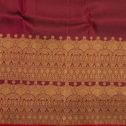 Green And Maroon Kanchipuram Silk Saree For Wedding Wear PV NYC 1914