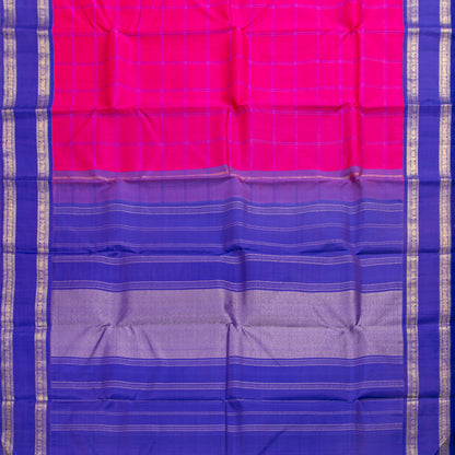 Pink And Blue Kanchipuram Silk Saree For Festive Wear PV NYC 1912