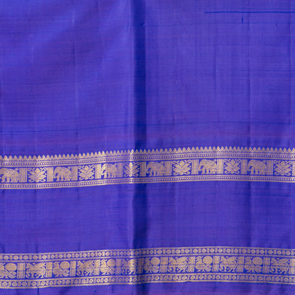 Pink And Blue Kanchipuram Silk Saree For Festive Wear PV NYC 1912