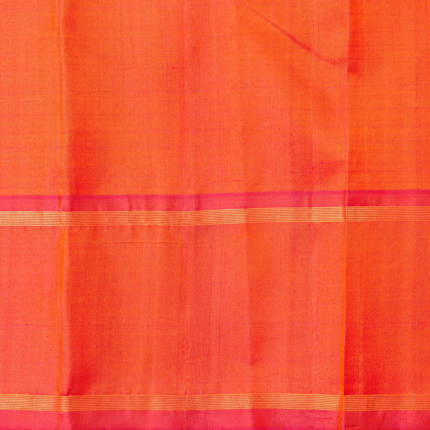 Orange And Pink Kanchipuram Silk Saree For Festive Wear PV NYC 1869 - Silk Sari - Panjavarnam PV NYC 1869