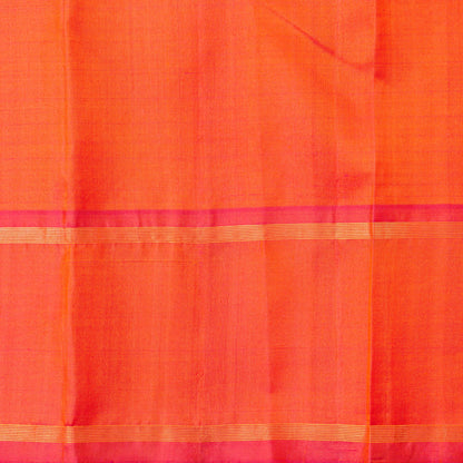 Orange And Pink Kanchipuram Silk Saree For Festive Wear PV NYC 1869 - Silk Sari - Panjavarnam PV NYC 1869