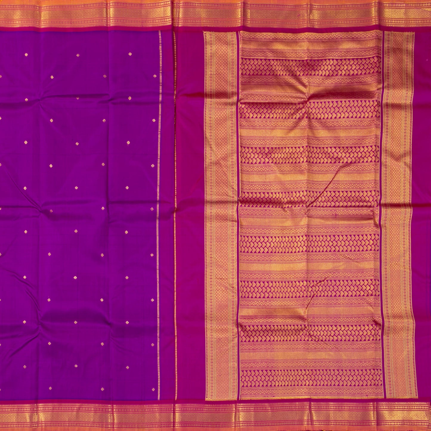 Magenta And Pink Kanchipuram Silk Saree For Festive Wear PV NYC 1932