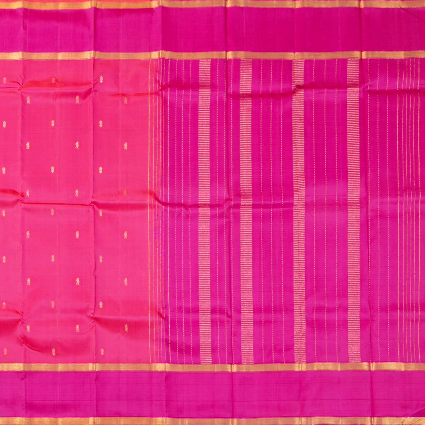 Lotus and Pink Kanchipuram Silk Saree For Festive Wear PV NYC 1868