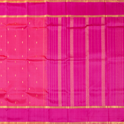 Lotus and Pink Kanchipuram Silk Saree For Festive Wear PV NYC 1868