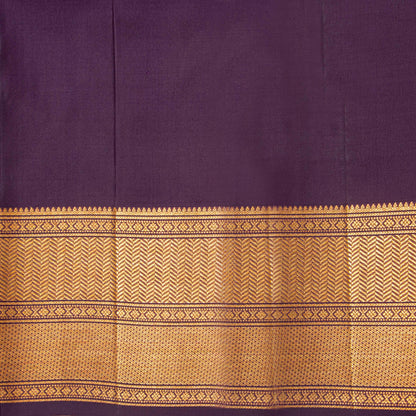 Deep Purple And Gold Kanchipuram Silk Saree For Bridal Wear PV NYC 1882