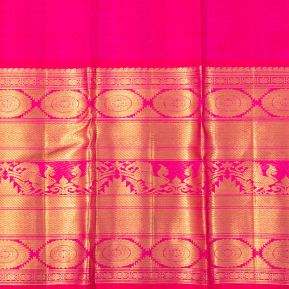 Teal And Pink Kanchipuram Silk Saree For Bridal Wear PV NYC 1895