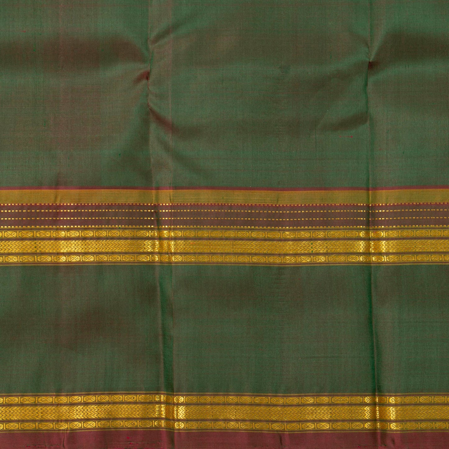 Jade Green Kanchipuram Silk Saree For Festive Wear PV NYC 1873