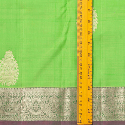 Green And Pink Kanchipuram Silk Saree For Festive Wear PV NYC 1864 - Silk Sari - Panjavarnam PV NYC 1864