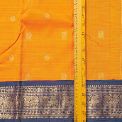 Yellow And Blue Kanchipuram Silk Saree For Wedding Wear PV NYC 1782