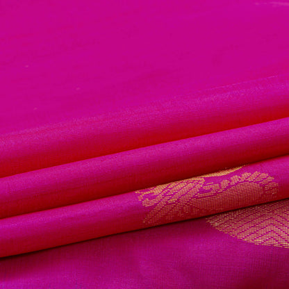 Pink Kanchipuram Silk Saree Borderless For Festive Wear PV NYC 1860 - Silk Sari - Panjavarnam PV NYC 1860