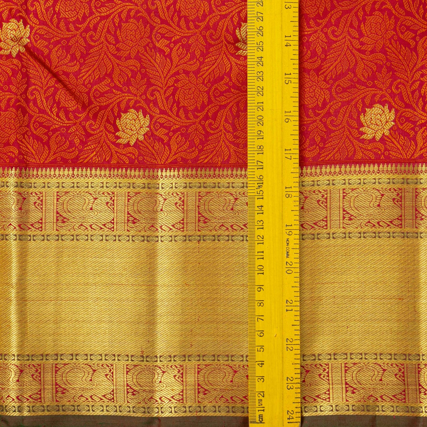 Red Jacquard Kanchipuram Silk Saree For Wedding Wear PV NYC 1758