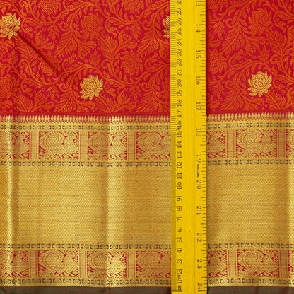 Red Jacquard Kanchipuram Silk Saree For Wedding Wear PV NYC 1758