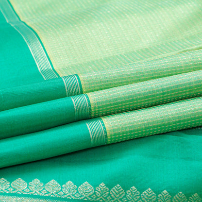 Green Kanchipuram Silk Saree For Festive Wear PV NYC 1879