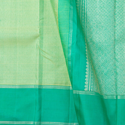 Green Kanchipuram Silk Saree For Festive Wear PV NYC 1879