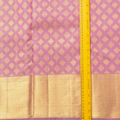Pastel Mauve Kanchipuram Silk Saree For Bridal Wear PV NYC 1901
